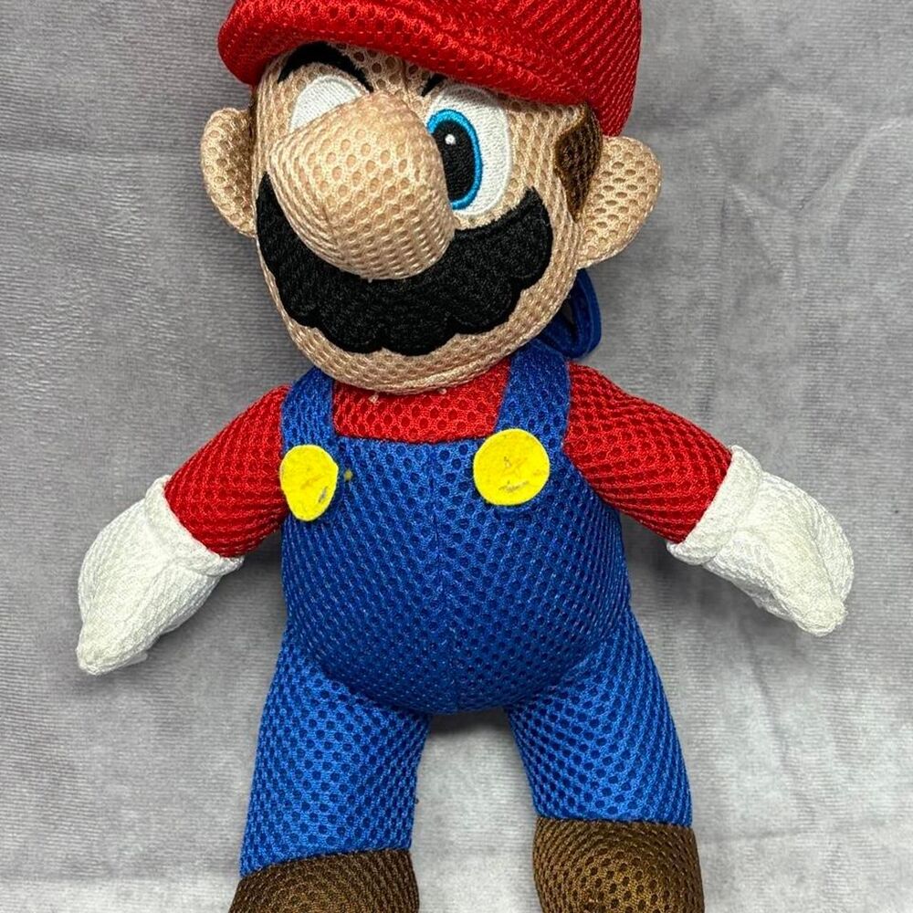 Mario from Mario bros plush mesh stuffed toy nintendo no tag